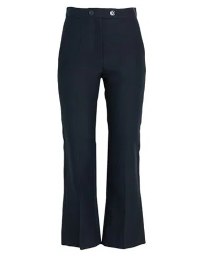 Sandro Woman Pants Navy Size 8 Cotton, Viscose In Blue