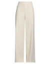Sandro Woman Pants Off White Size 10 Polyester, Viscose In Off White