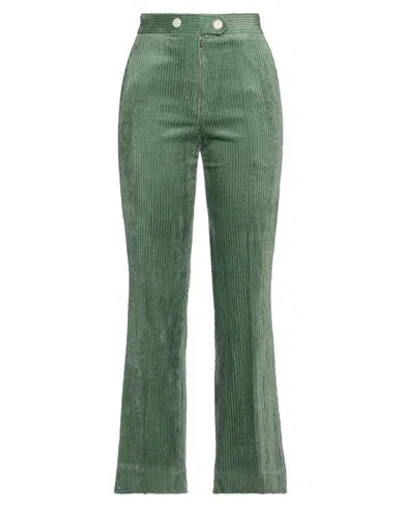 Sandro Woman Pants Sage Green Size 10 Cotton, Modal, Elastane