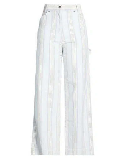 Sandro Woman Pants Sky Blue Size 10 Cotton