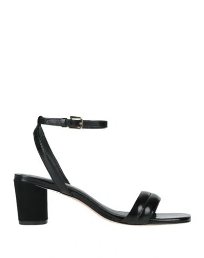 Sandro Woman Sandals Black Size 5.5 Leather