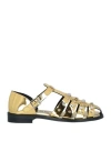 Sandro Woman Sandals Gold Size 8 Leather In Gold