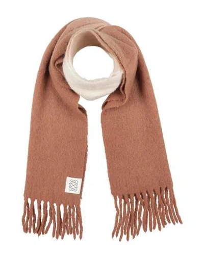Sandro Woman Scarf Camel Size - Alpaca Wool, Polyamide In Beige