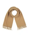 Sandro Woman Scarf Camel Size - Wool, Cashmere In Sand