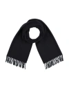 Sandro Woman Scarf Midnight Blue Size - Wool, Cashmere