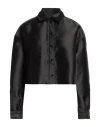 Sandro Woman Shirt Black Size 2 Polyester, Silk In Black