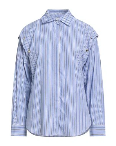 Sandro Woman Shirt Blue Size 0 Cotton