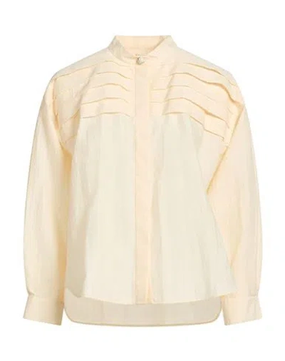 Sandro Woman Shirt Ivory Size 4 Cotton, Polyamide In White