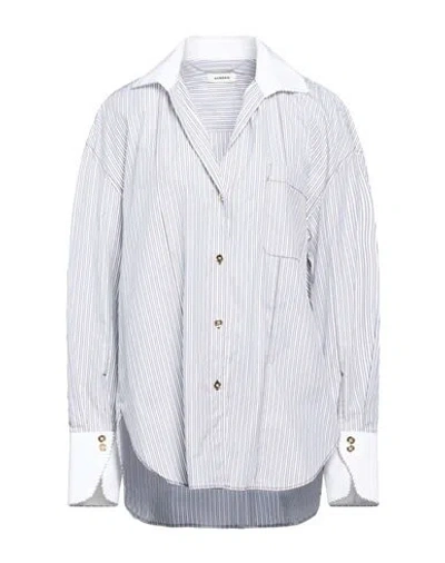 Sandro Woman Shirt Light Blue Size 0 Cotton In White