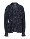 Sandro Pleated Shirt In Blue