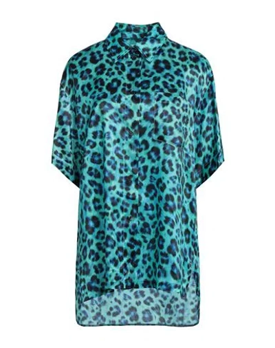 Sandro Woman Shirt Turquoise Size 3 Viscose In Blue