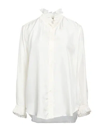 Sandro Woman Shirt White Size 2 Silk In Multi