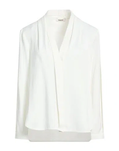 Sandro Woman Shirt White Size 4 Viscose