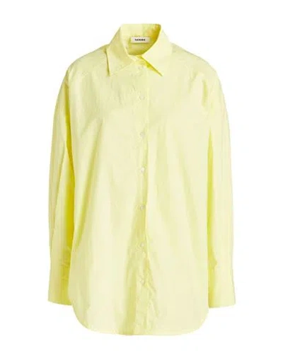 Sandro Woman Shirt Yellow Size 3 Cotton