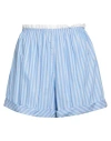 Sandro Woman Shorts & Bermuda Shorts Azure Size 10 Cotton, Polyester, Elastane In Blue