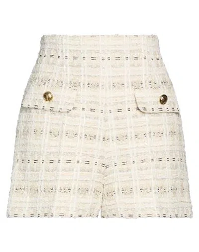 Sandro Woman Shorts & Bermuda Shorts Beige Size 10 Polyester, Cotton, Wool, Viscose, Textile Fibers In Nude