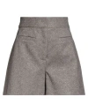 Sandro Woman Shorts & Bermuda Shorts Beige Size 8 Polyester In Gray