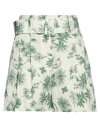 Sandro Woman Shorts & Bermuda Shorts Beige Size 8 Viscose, Linen In Beige