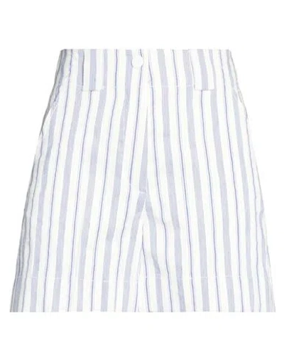 Sandro Woman Shorts & Bermuda Shorts Blue Size 10 Viscose, Cotton, Linen In Multi