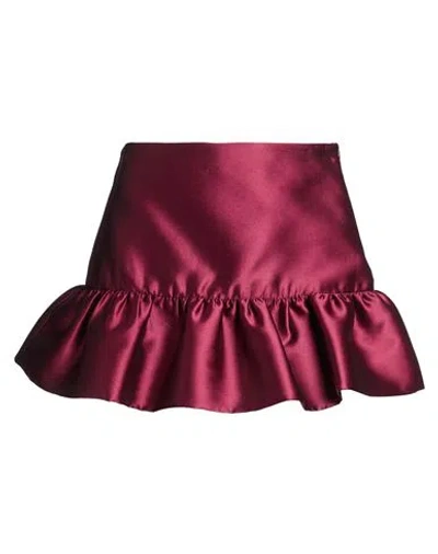 Sandro Woman Shorts & Bermuda Shorts Burgundy Size 8 Polyester, Silk