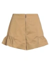 Sandro Woman Shorts & Bermuda Shorts Camel Size 6 Cotton In Neutral