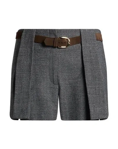 Sandro Woman Shorts & Bermuda Shorts Charcoal Size 4 Polyester, Wool, Viscose, Elastane In Gray