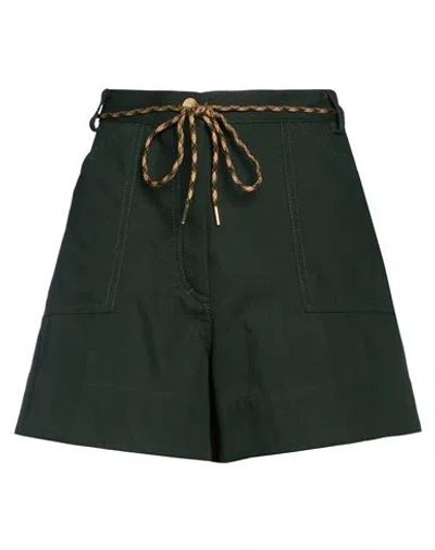 Sandro Woman Shorts & Bermuda Shorts Green Size 10 Cotton