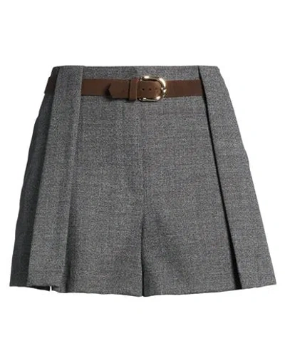 Sandro Woman Shorts & Bermuda Shorts Grey Size 2 Polyester, Wool, Viscose, Elastane