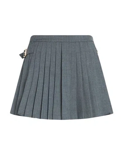 Sandro Woman Shorts & Bermuda Shorts Grey Size 4 Polyester, Virgin Wool, Elastane In Blue