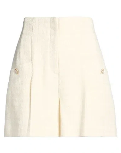 Sandro Woman Shorts & Bermuda Shorts Ivory Size 10 Cotton, Viscose, Acrylic, Polyamide In Neutral