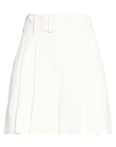 Sandro Woman Shorts & Bermuda Shorts Ivory Size 10 Viscose, Polyamide, Polyester In White
