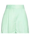 Sandro Woman Shorts & Bermuda Shorts Light Green Size 4 Viscose In Green