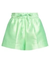 Sandro Drawstring-waist Crepe Mini Shorts In Green