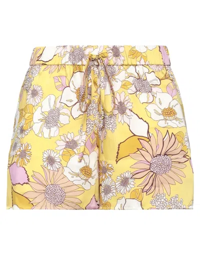 Sandro Woman Shorts & Bermuda Shorts Marigold Size 8 Polyester In Ocher