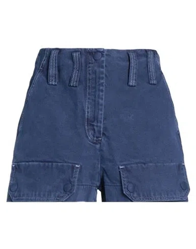 Sandro Woman Shorts & Bermuda Shorts Navy Size 10 Cotton In Blue