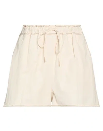 Sandro Woman Shorts & Bermuda Shorts Sand Size 10 Cotton In Neutral