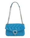 Sandro Woman Shoulder Bag Azure Size - Cowhide In Blue