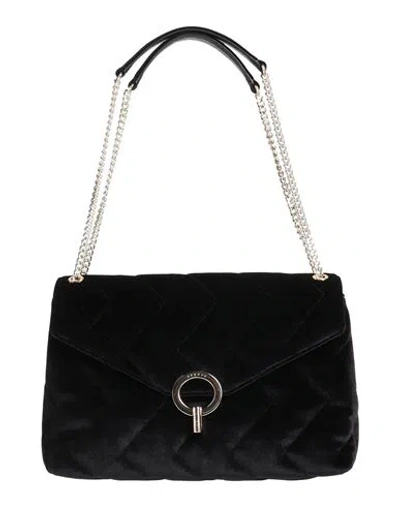 Sandro Woman Shoulder Bag Black Size - Polyester, Elastane