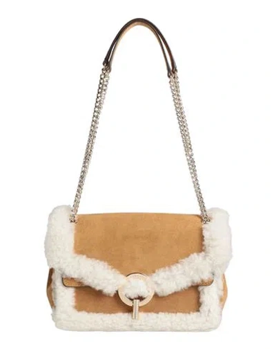 Sandro Woman Shoulder Bag Camel Size - Cowhide, Sheepskin In Beige