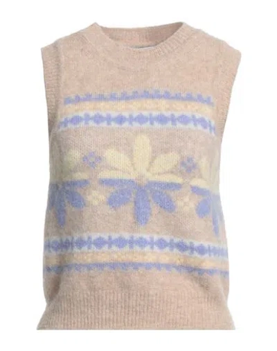 Sandro Woman Sweater Beige Size 4 Alpaca Wool, Wool, Polyamide, Elastane