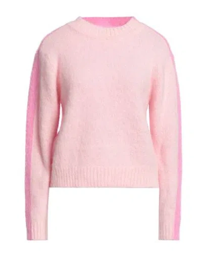 Sandro Woman Sweater Light Pink Size 2 Polyamide, Mohair Wool, Alpaca Wool, Elastane