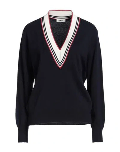 Sandro Woman Sweater Navy Size 3 Wool, Cashmere, Polyamide, Elastane, Viscose