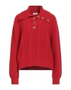 Sandro Woman Sweater Red Size 3 Wool, Polyamide In Red