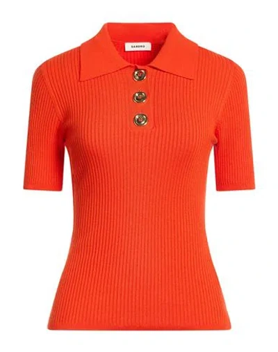 Sandro Woman Sweater Red Size 4 Viscose, Acrylic, Elastane