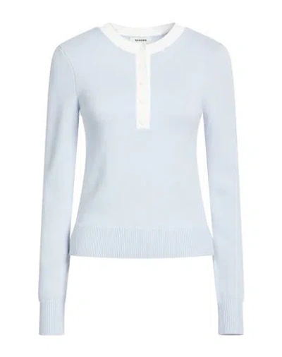 Sandro Woman Sweater Sky Blue Size 4 Wool, Cashmere