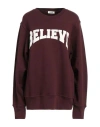 Sandro Woman Sweatshirt Cocoa Size 3 Cotton In Brown