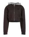 Sandro Woman Sweatshirt Chocolate Brown Size 3 Viscose In Brown