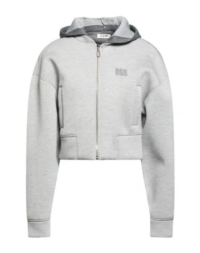 Sandro Woman Sweatshirt Light Grey Size 1 Viscose