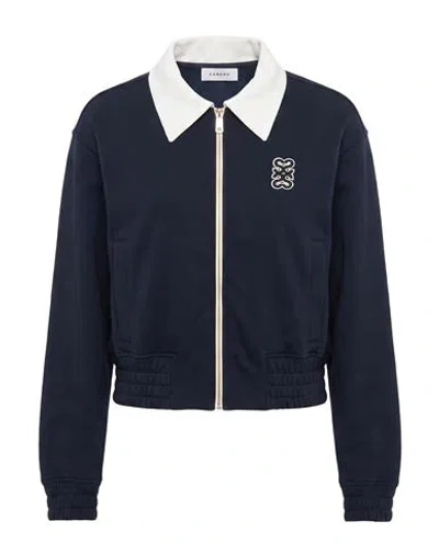 Sandro Woman Sweatshirt Midnight Blue Size 0 Cotton, Polyester