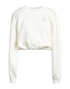 Sandro Woman Sweatshirt Off White Size 3 Cotton, Polyester In Off White